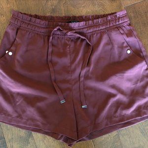 Dynamite Paper Bag Shorts in Reddish Brown
